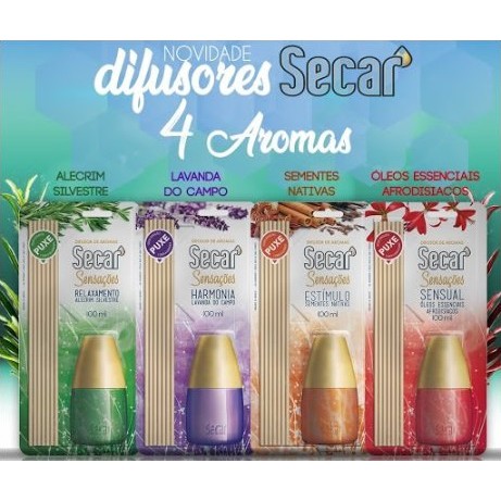 Aromatizador Difusor de Aromas Secar Sensações Fragrâncias unidade ...