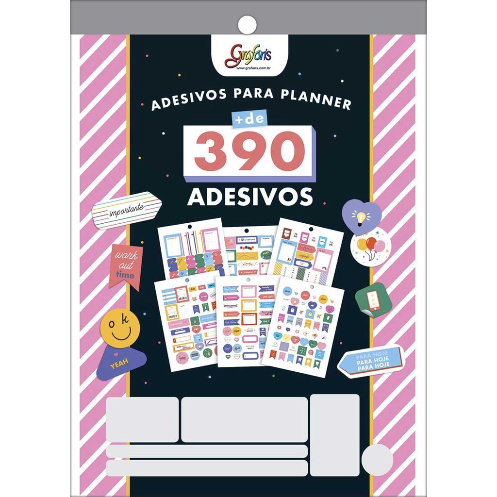 Adesivo para Planner 390 adesivos Sticker Book Adesivos Tilibra ...