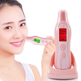 LCD Digital De Precisão Da Pele Óleo Analisador De Contentação Facial Umidade Medidor De Bateria Operado Detector Monitor De Cuidados Beleza Tester