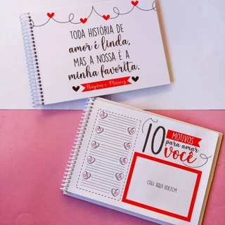 Álbum de Fotos Casal / Scrapbook / Aniversário de Namoro em Oferta na Shopee