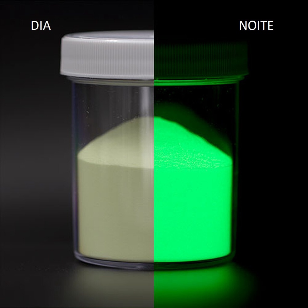 Pó fosforescente Brilha no escuro verde 10g - 20g . 25g , 50g - Escolha qual deseja