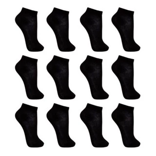 Kit 12 Pares Meias Masculina Soquete Cano Curto Preto 38 Ao 44 ENVIO 24H