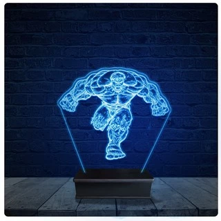 Luminária Led Acrilico Abajur - Hulk Vingadores Marvel 10