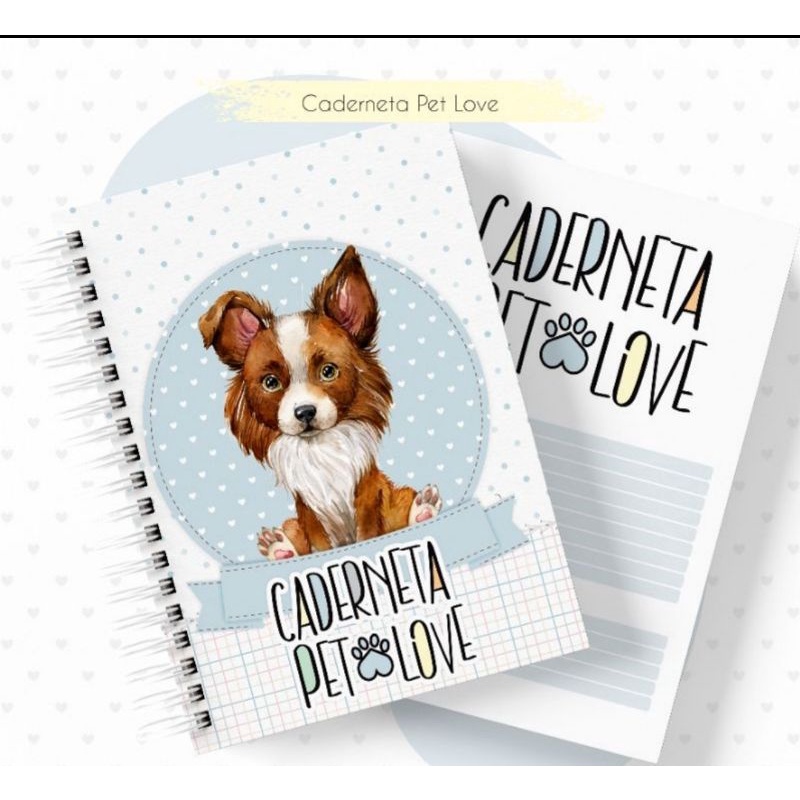 Caderneta de Vacinação Pet Personalizado - Tamanho A5