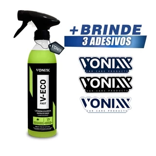 V-eco Fast Vonixx Lavagem A Seco Ecológica com Cera de Carnaúba 500ml + Adesivos Vonixx