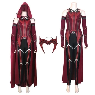 Wanda Vision Scarlet Cosplay Fantasia Maximoff De Halloween Quente