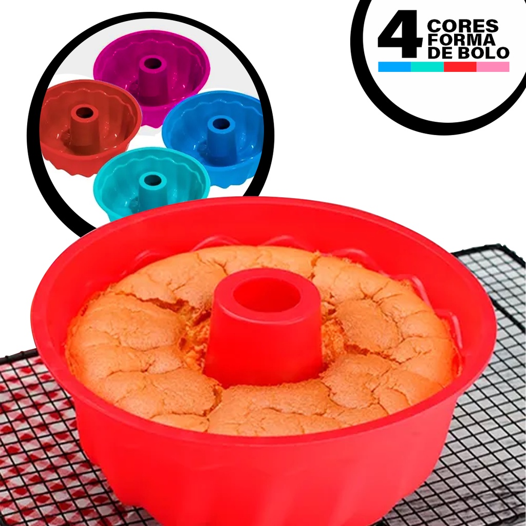 Forma De Silicone Com Furo No Meio Para Bolo Tortas Pudins Formato Espiral  Flexível Resistente a Altas Temperaturas - Meu Canto Shop