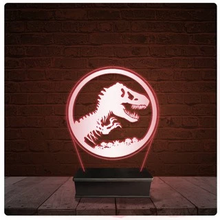 Abajur Luminária Acrílico Led - Jurassic Park Filme
