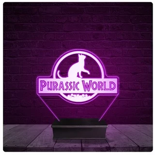 Luminária e Abajur Acrílico Led - Gatos Park Wolrd
