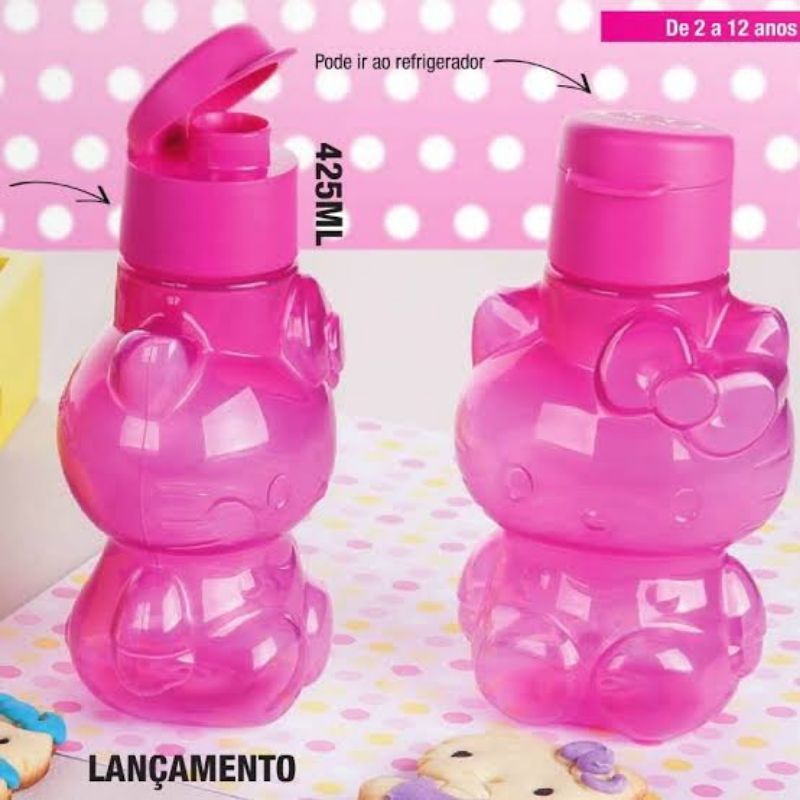 Eco Kids Hello Kitty Tupperware Cap: 425 Ml C/u Nuevo!!