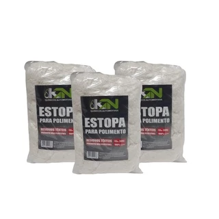 Kit 3 Sacos De Estopa Para Polimento Automotivo KaN