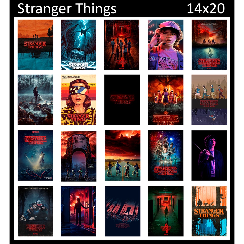 5 Placas Decorativas Serie Stranger Things Netflix