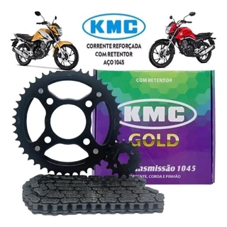 Kit Relacao transmissao Cg Titan Fan 160 2016 2017 2018 2019 2020 A 2025 Com Retentor Original Kmc