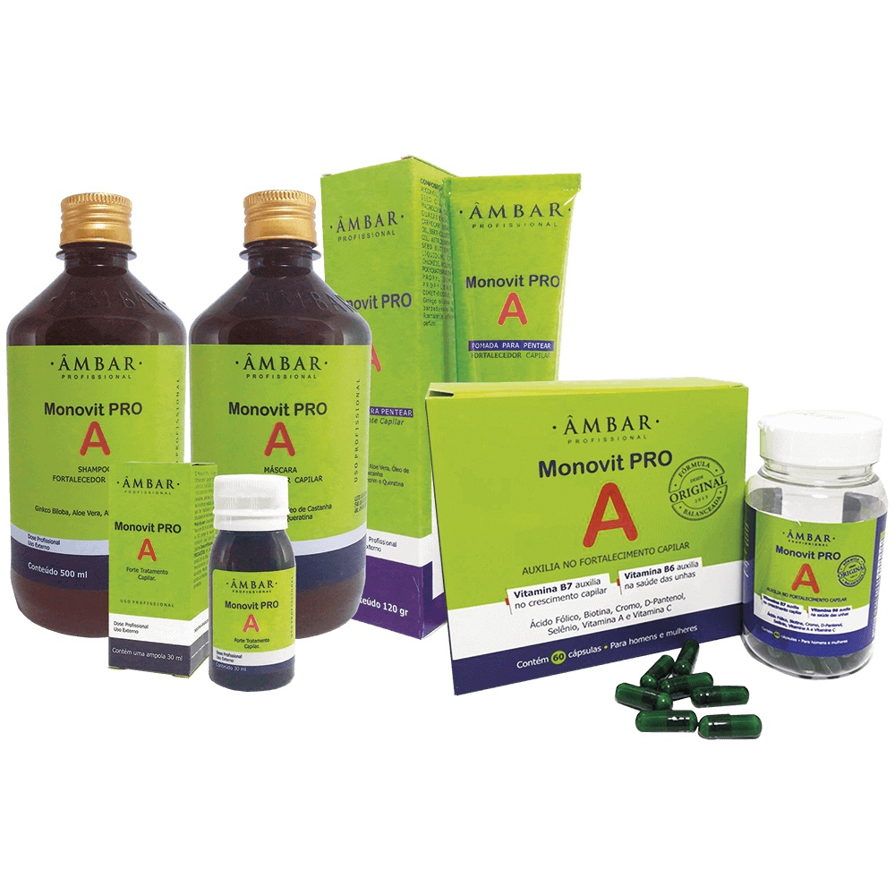 Kit Monovit Pro A Âmbar + Cápsulas Orais (5 Itens) | Shopee Brasil