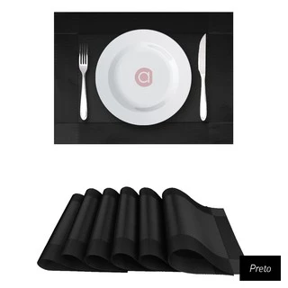 Kit 4 pçs Jogo Americano de Mesa - Colorê - Preto