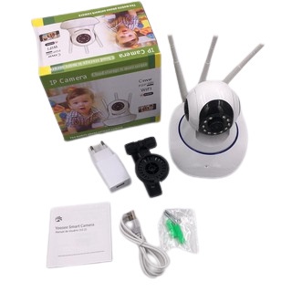Câmera Robô 3 Antenas Ip Wifi 360o 720p Sistema De Yoosee TOP Da Linha