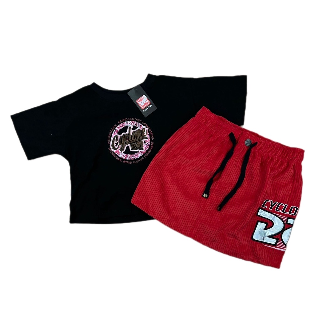 Saia de Veludo Cyclone+ Cropped Cyclone | Shopee Brasil