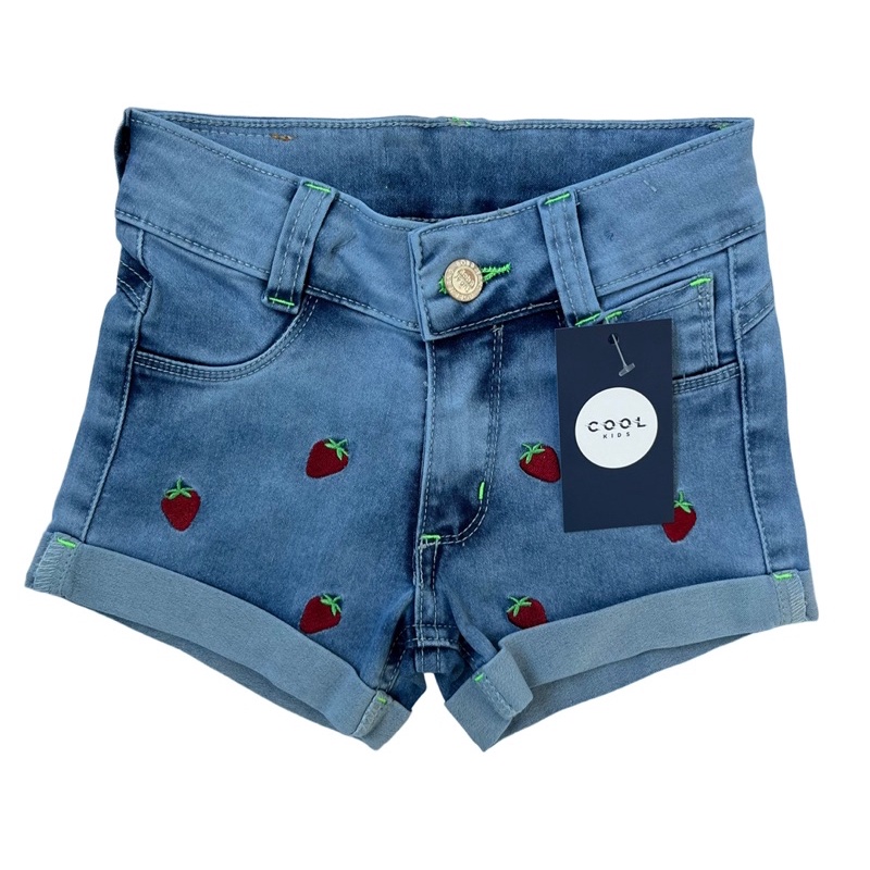 short jeans meninas infantil com lycra feminino TAM 1 2 3 4 6 e 8 Anos  pronta entrega