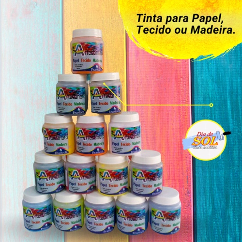 Tintas Base D'água Pva Para Artesanato (kit 20 Cores)