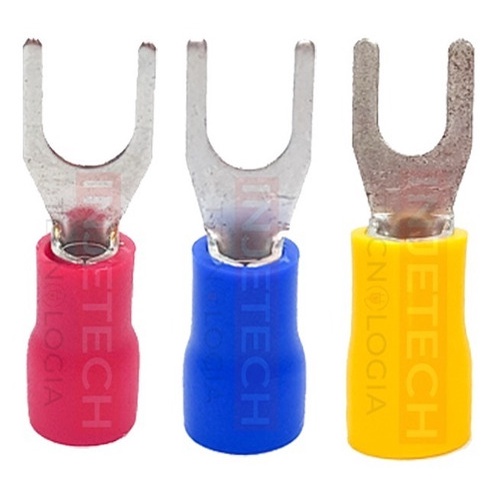 Terminais Garfo Forquilha Pré-isolados Kit C/ 25pçs)