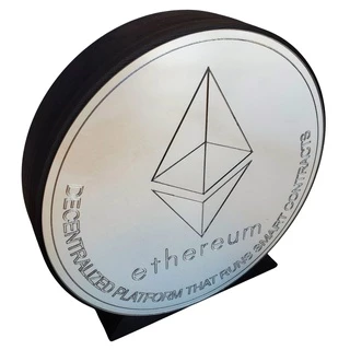 Símbolo 3D Ethereum - Letreiro De Mesa 16 Cm Criptomoeda