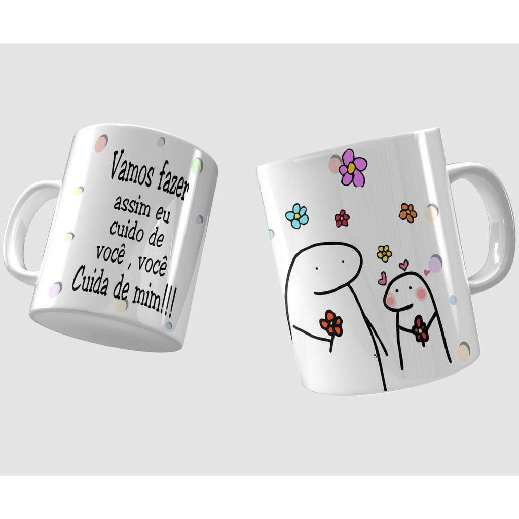 Caneca cerâmica personalizada presente flork frases engraçadas