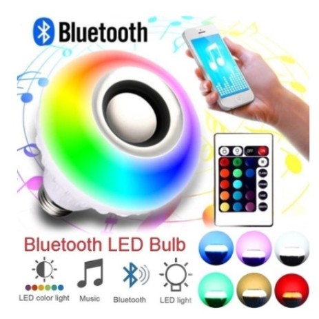 Lâmpada Inteligente E27/E26/B22 Colorida LED/RGB/Bluetooth