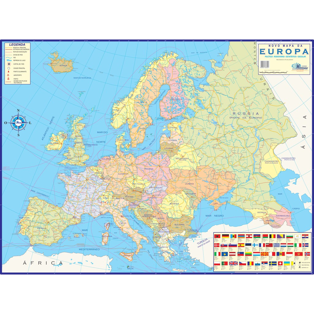 Mapa da Europa que eu comprei na fnac : r/portugal