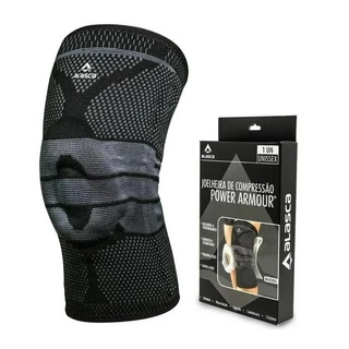Joelheira de Compressão Profissional Power Armour Alasca - estabilidade e proteção