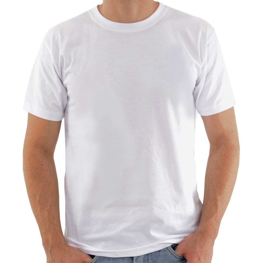 T-shirt Adulto 100% poliéster branca 160g - Personalizei