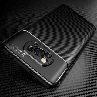 Capa De Fibra De Carbono Fosco Macio Para Xiaomi Poco X3 NFC X3 Pro F3 X3 Silicone À Prova De Choque