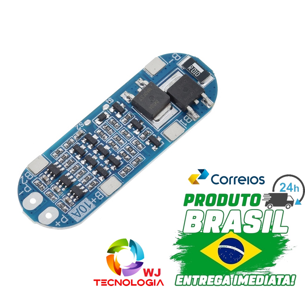 Placa de proteção de bateria de lítio 3s 10a li-ion 18650 de proteção para carregador 11.1v 12.6v