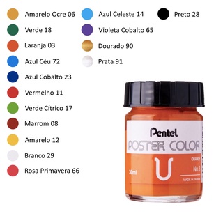 Tinta Guache Profissional PENTEL Poster Color