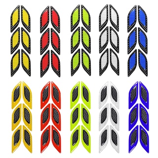 6pcs/Set 3D Car Styling Tiras Refletivas De Fibra De Carbono Adesivos Refletivos Para Carros Acessórios