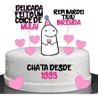 Topo De Bolo Flork Meme Bento Cake Topper dou uma surtada em