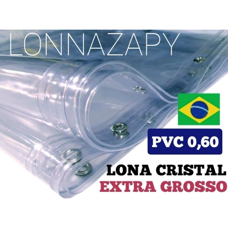 LONA TRANSPARENTE 2x1,50 COM ILHÓS - LONNAZAPY