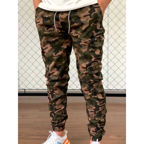 Calça 2024 camuflada masculina