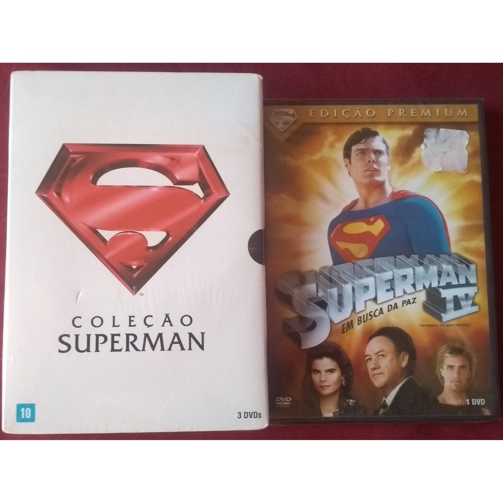 DVD - Coleção Clássica Superman - 4 filmes - Lacrados | Shopee Brasil