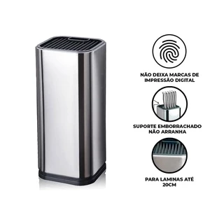 Cepo Universal Aço Inox Para Guardar Facas Talher Cozinha Faqueiro Suporte de Faca