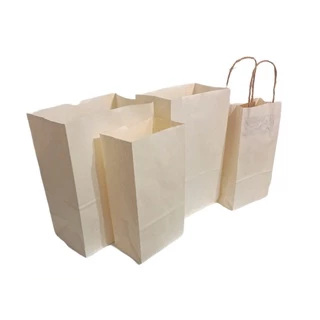 Sacos e Sacolas Kraft com 20 un Creme Variações de Tamanho P Embalagem de Papel Multiuso