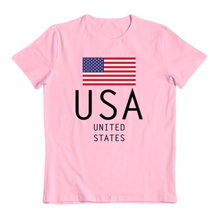 Camiseta T-shirt Unissex Algodão USA Estados Unidos Ameria Bandeira