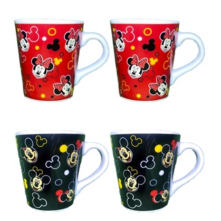 Kit Com 2 Xicaras Do Mickey E 2 Xicara Minnie De 110ml De Porcelana Disney