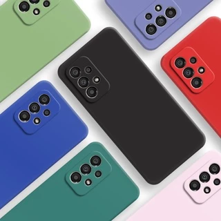 Capa Capinha Colorida Aveludada Para Samsung Galaxy A23 + Película de Vidro 3D