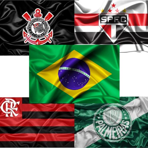 Bandeira Torcedor Time Grande de Tecido 1,00 x 1,40m Copa do Mundo 2022