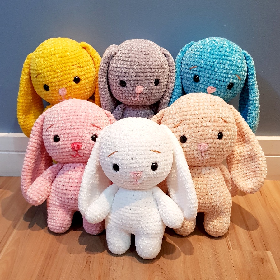 Coelho Amigurumi Fofo linha Pelúcia | Shopee Brasil