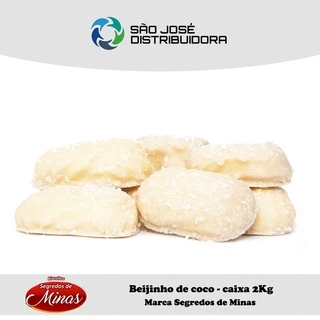 Bolacha Biscoito Beijo de Coco Caixa 2Kg Petit Four