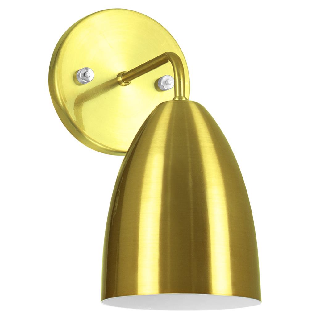 Arandela Aluminio Cone Sadan Dourado 23x25cm