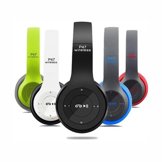 Fone De Ouvido P47 Corrida Bluetooth Regulavel Mp3 Entrada P2