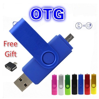 OTG 2 Em 1 Micro USB Flash Drive 2.0 16GB 32GB 64GB 128GB Pendrive Para Computador Portátil Smartphone Android