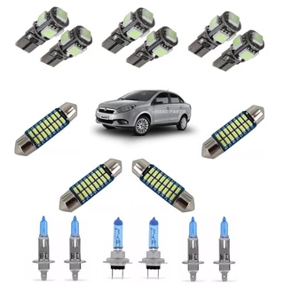 Kit Lampadas Super Branca Grand Siena + Leds 2012 A 2018